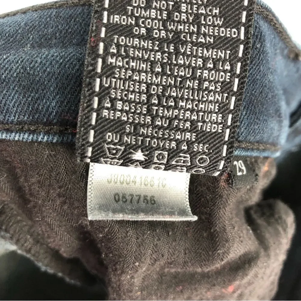 7FAM Womens Gwenevere Skinny Jeans Dark Wash Size 29‎